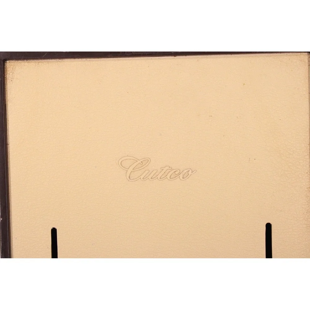 Cutco Knife Storage Tray Wall Mount 5 Slot Brown Cream Plastic